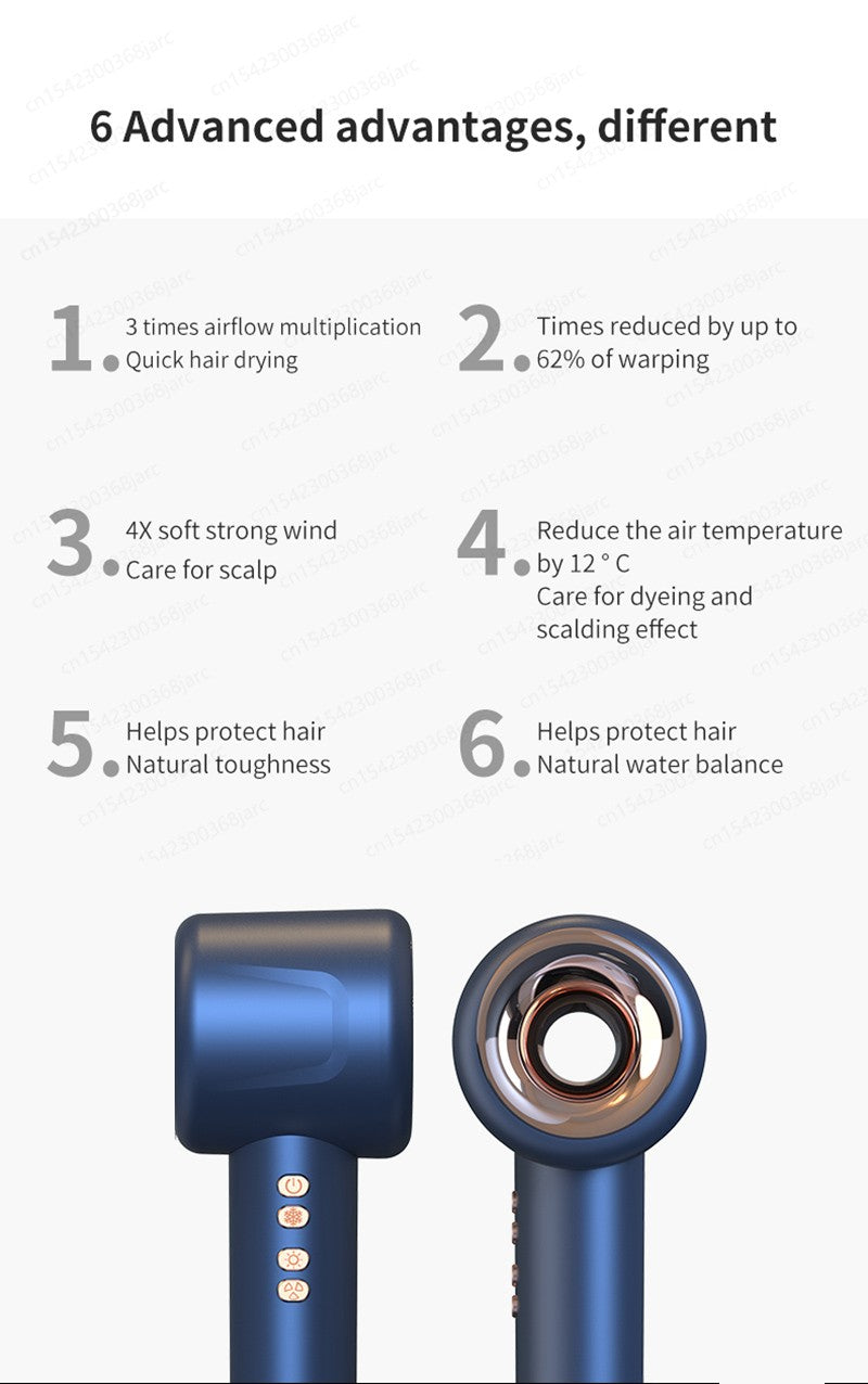 Super secador de cabelo 220v sem folhas de cabelo cuidados pessoais com o cabelo