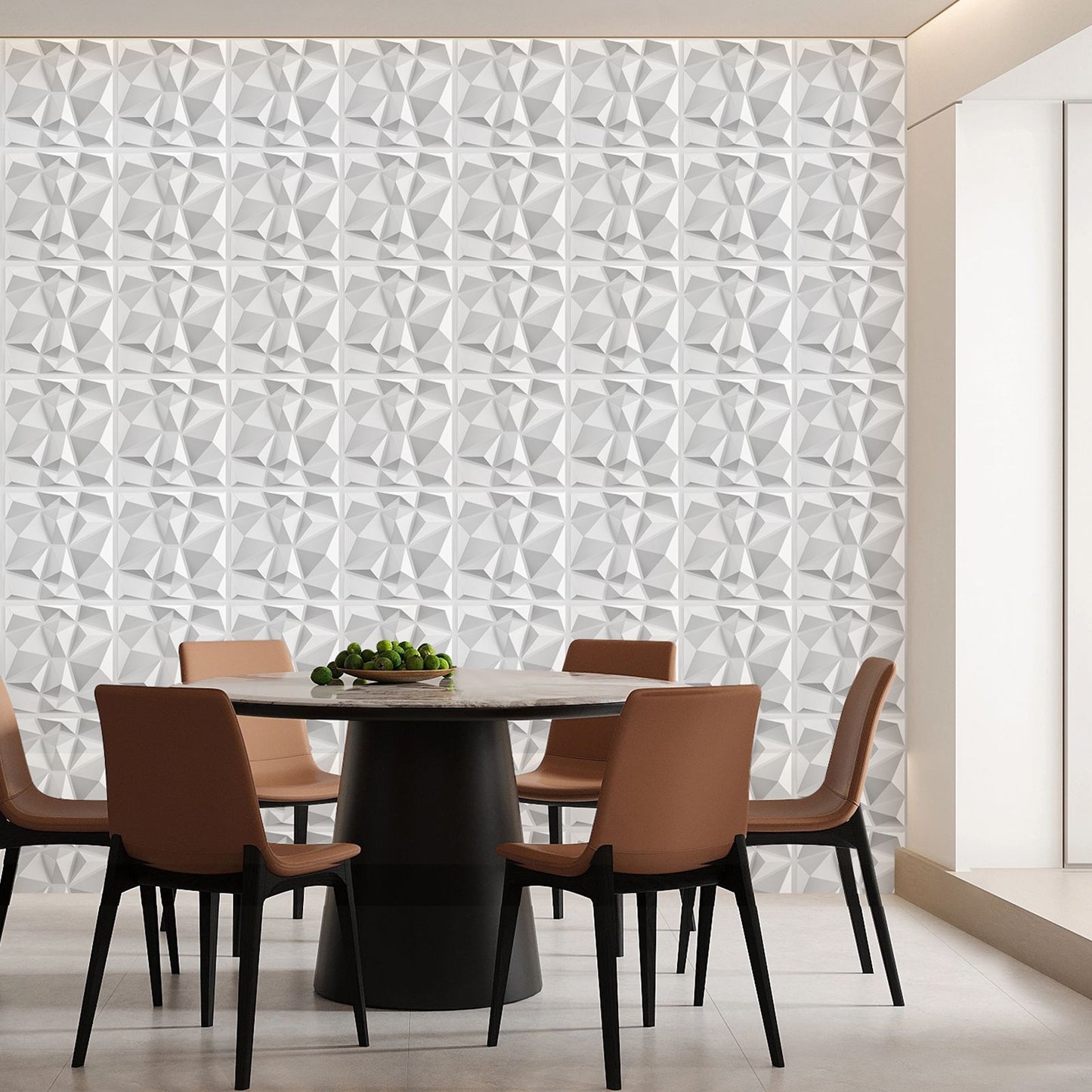 Painel de parede texturizado 3D KUUJOJOJO para decoração de parede interna, ad