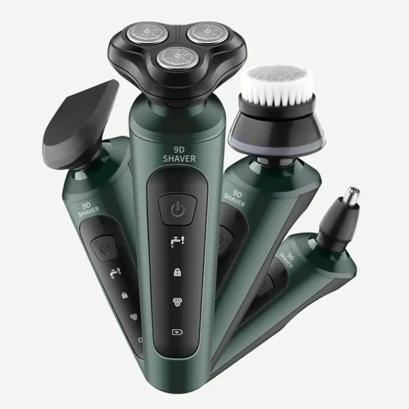 Barbeadores elétricos para homens, lâmina de barbear impermeável, uso úmido