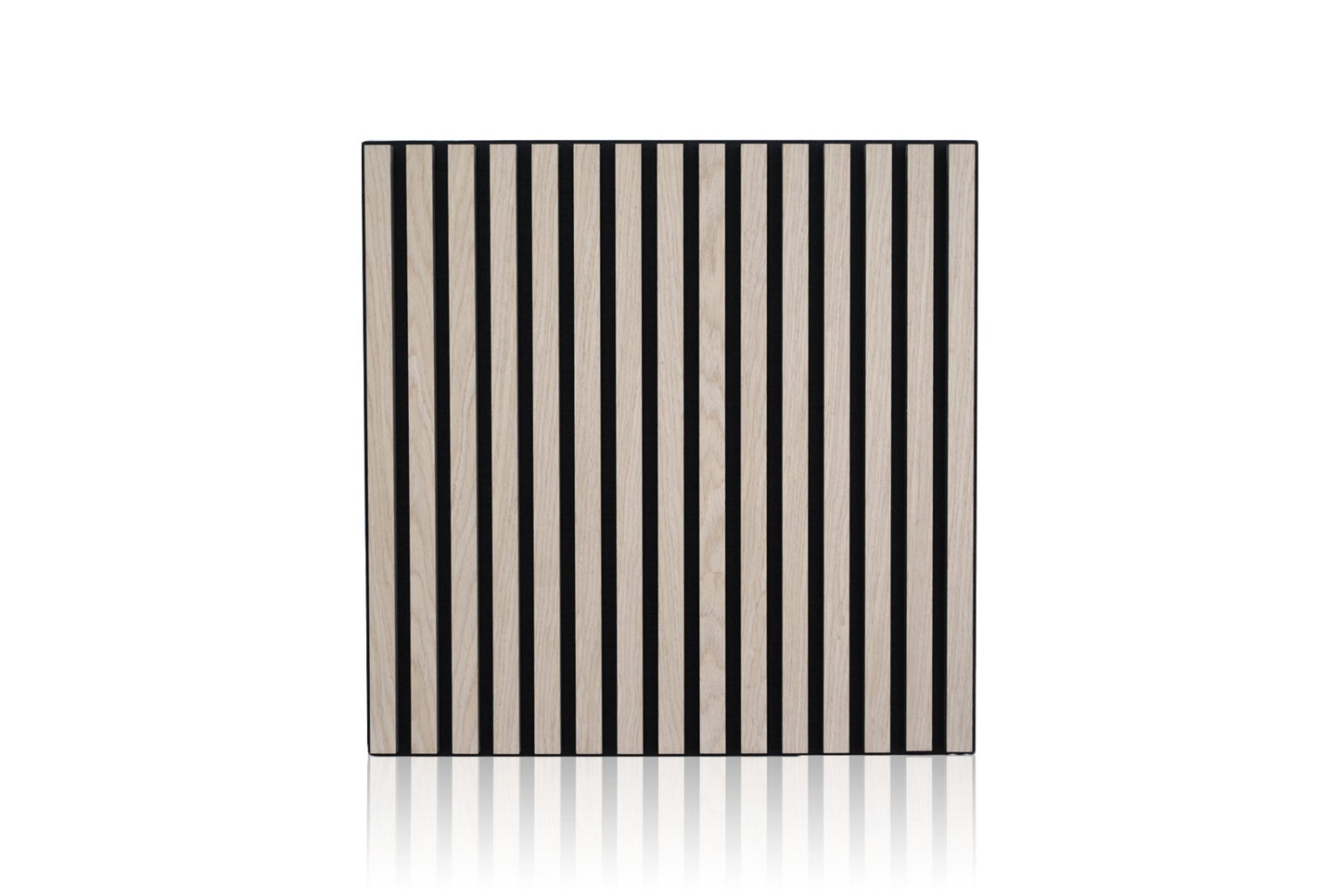 Design moderno ecológico 600x600mm painel acústico de ripas de madeira 2 peça