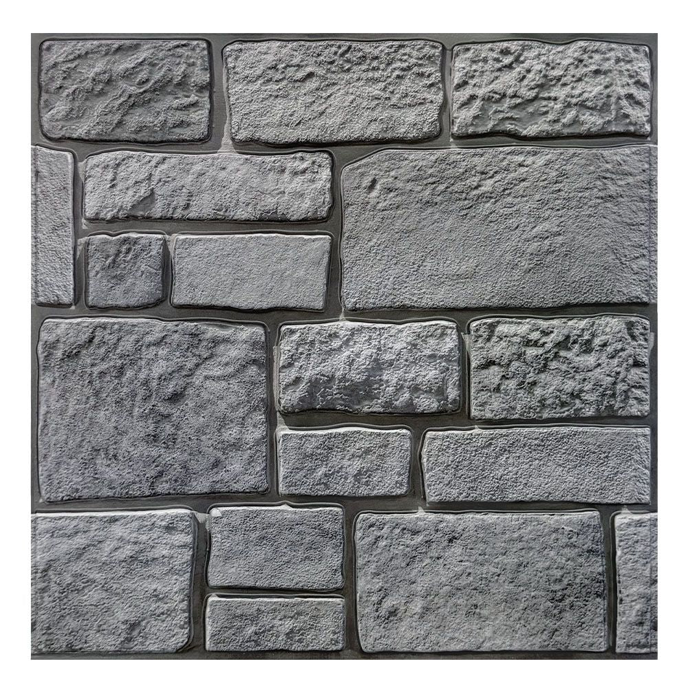 Painéis de parede de pedra falsa 3D, Peel and Stick Tile, Adesivo decorativo de