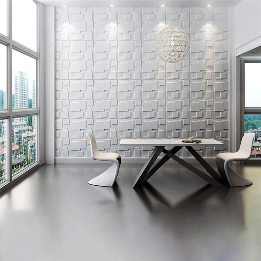 Painel de parede texturizado 3D KUUJOJOJO para decoração de parede interna, ad