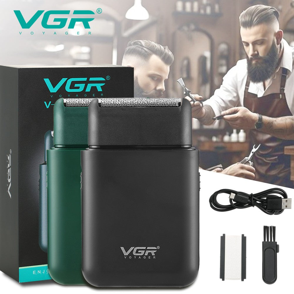 Vgr V-390 mini lâmina única sem fio aparador de barba navalha recarregável fo