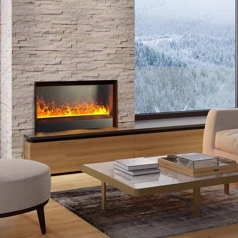 Lareira atomizada 3d com chama de vapor colorida eco casa inteligente interior d