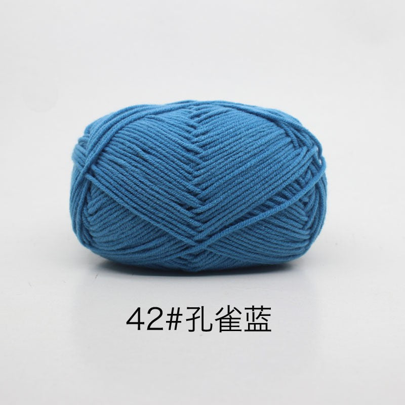40-50 g/conjunto 4 camadas de algodão de leite (80%) fio de tricô bordado ting