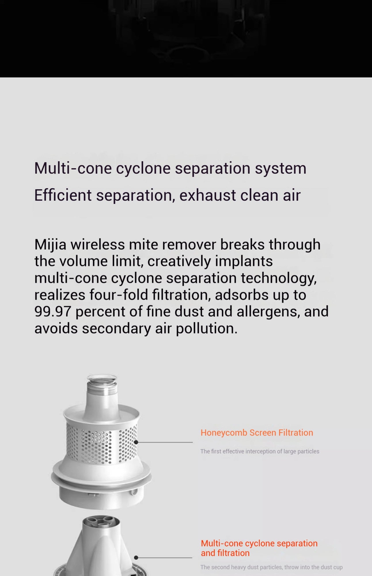 Xiaomi mijia removedor de ácaros sem fio escova esterilização uv 16kpa instru