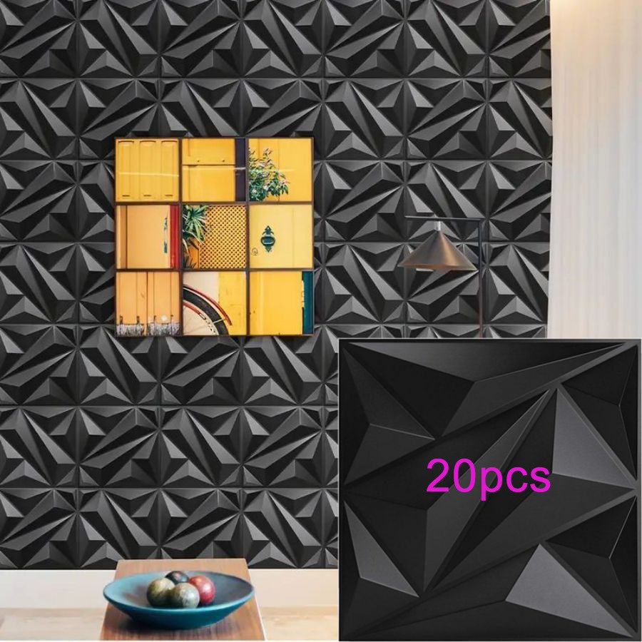 Painel de parede texturizado 3D KUUJOJOJO para decoração de parede interna, ad