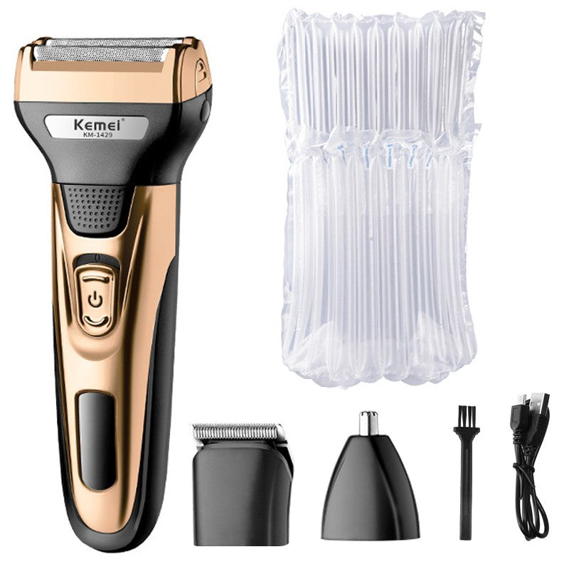 Kemei-Kit de Higiene Elétrico para Homens, Aparador De Pêlos De Barba, Corpo,