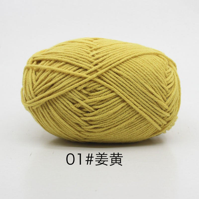 40-50 g/conjunto 4 camadas de algodão de leite (80%) fio de tricô bordado ting