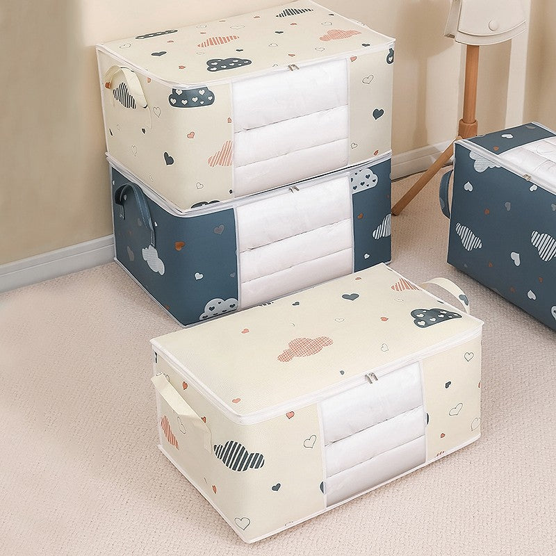 Colcha saco de armazenamento de roupas grande capacidade cobertor edredão sacos