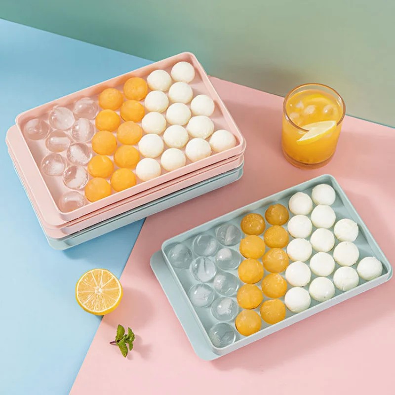 33 bandejas de cubos de gelo para freezer, molde para fazer bolas de gelo, mini
